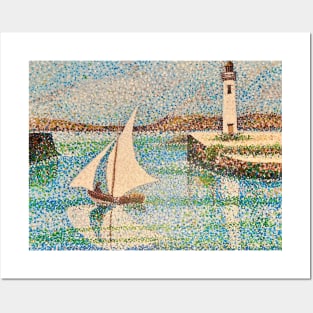 Sailboat and Light House Posters and Art